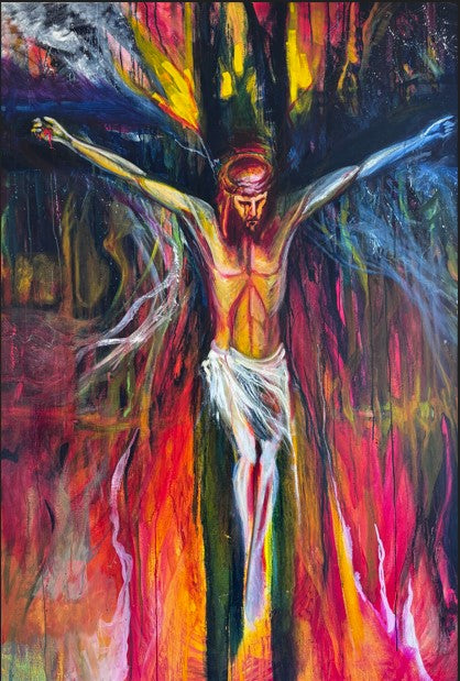 Crucifixion - canvas print 16 x 20 inches